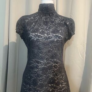 Express Lace Turtle Neck Blouse